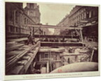 Construction of the metro system along the rue de Rivoli, 1898 by French School