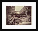 Construction of the metro system along the rue de Rivoli, 1898 by French School