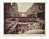 Construction of the metro system along the rue de Rivoli, 1898 by French School