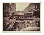 Construction of the metro system along the rue de Rivoli, 1898 by French School