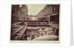 Construction of the metro system along the rue de Rivoli, 1898 by French School