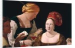 The Cheat with the Ace of Diamonds, detail depicting the two women, c.1635-40 by Georges de la Tour