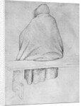Monk seated on a bench, seen from behind by Antonio Pisanello