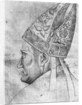 Head of a bishop by Antonio Pisanello