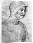 Soldier wearing a helmet by Antonio Pisanello