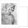 Soldier wearing a helmet by Antonio Pisanello
