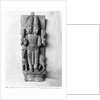 Relief depicting a double-headed image of Agni, the God of fire, seated on a ram, South India by Indian School