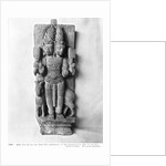 Relief depicting a double-headed image of Agni, the God of fire, seated on a ram, South India by Indian School