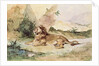 A Lion in the Desert, 1834 by Ferdinand Victor Eugene Delacroix