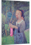 Young Girl with a Pink Stocking or Young Breton Knitting, 1920 by Paul Serusier