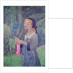 Young Girl with a Pink Stocking or Young Breton Knitting, 1920 by Paul Serusier