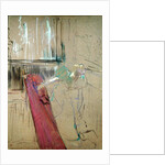 At the Top of the Staircase of the Rue des Moulins by Henri de Toulouse-Lautrec