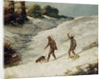 Hunters in the Snow or The Poachers by Gustave Courbet