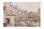 The Rialto Bridge, Venice by Francesco Guardi
