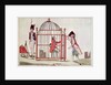 Caricature of Louis XVI in a cage after his arrest at Varennes, 1791 by French School