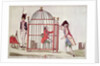 Caricature of Louis XVI in a cage after his arrest at Varennes, 1791 by French School