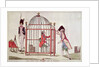 Caricature of Louis XVI in a cage after his arrest at Varennes, 1791 by French School