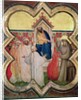 The Trial by Fire, St. Francis offers to walk through fire, to convert the Sultan of Egypt in 1219 by Taddeo Gaddi