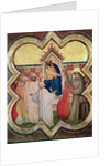 The Trial by Fire, St. Francis offers to walk through fire, to convert the Sultan of Egypt in 1219 by Taddeo Gaddi