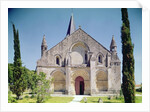 View of the facade of the Church of St. Pierre, 1150-75 by French School