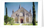 View of the facade of the Church of St. Pierre, 1150-75 by French School