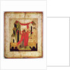 Icon depicting the meeting at the Golden Gate, Novgorod School by Russian School