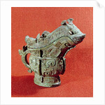 Ritual 'kuang' wine mixer in the shape of a monster, Shang Dynasty by School Chinese