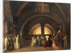 The Inauguration of Jacques de Molay into the Order of Knights Templar in 1295, 19th century by Francois-Marius Granet