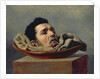 Guillotined head of a parricide executed at Puy in 1825 by Francois Gabriel de Becdelievre