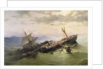 Seascape by Pierre Emile Berthelemy