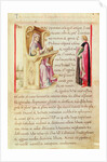 Ms 3054 fol.1 Presentation of the book by Italian School