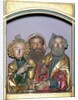 Wooden carvings of SS. John, Andrew and Peter by Nikolaus Hagenauer