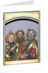 Wooden carvings of SS. John, Andrew and Peter by Nikolaus Hagenauer