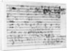 Autograph score sheet for the Trio mi bemol opus 3 by Ludwig van Beethoven