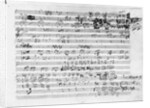 Autograph score sheet for the Trio mi bemol opus 3 by Ludwig van Beethoven