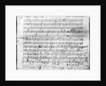 Autograph score sheet for the 10th Bagatelle opus 119 by Ludwig van Beethoven