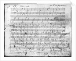 Autograph score sheet for the 10th Bagatelle opus 119 by Ludwig van Beethoven
