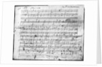 Autograph score sheet for the 10th Bagatelle opus 119 by Ludwig van Beethoven
