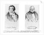 Ludwig van Beethoven and Francois-Antoine Habeneck by Ferdinand Schimon