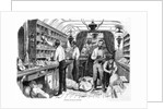 Interior of a French railway postal wagon by French School
