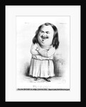 Caricature of Honore de Balzac illustration from 'Le Charivari', 1838 by French School