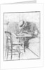 Paul Cesar Helleu at a table in a cafe by Giovanni Boldini
