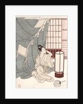 Young woman kneeling by her mosquito net, 1766 by Suzuki Harunobu