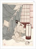 Young woman kneeling by her mosquito net, 1766 by Suzuki Harunobu