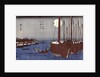 Tsukudajima island and the Fukagawa district under the full moon by Ando or Utagawa Hiroshige