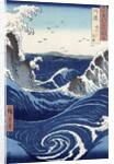 View of the Naruto whirlpools at Awa by Ando or Utagawa Hiroshige