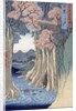 The monkey bridge in the Kai province, 1853 by Ando or Utagawa Hiroshige