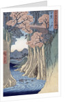 The monkey bridge in the Kai province, 1853 by Ando or Utagawa Hiroshige