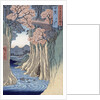 The monkey bridge in the Kai province, 1853 by Ando or Utagawa Hiroshige