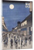 Night time view of Saruwaka Street by Ando or Utagawa Hiroshige